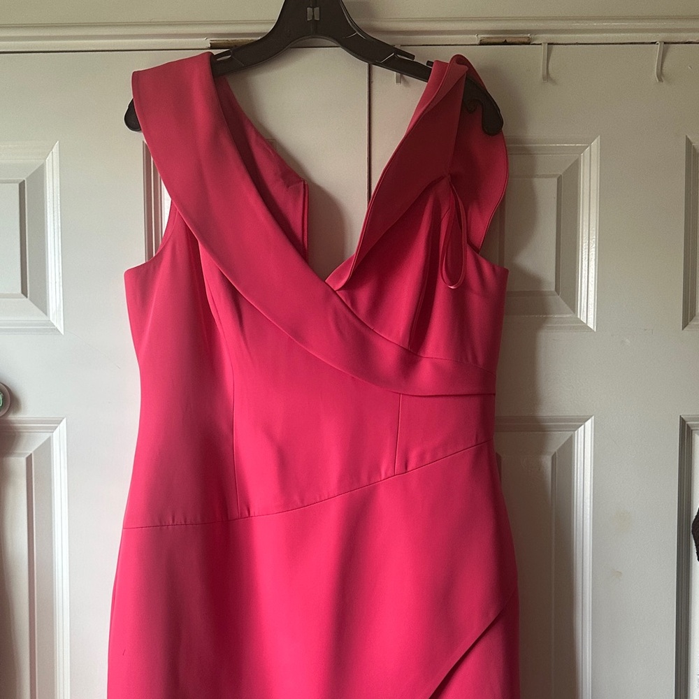 BCBGMaxAzria Vibrant Pink Asymmetrical Dress
